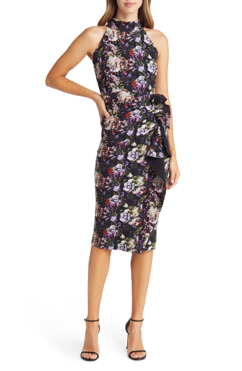 Chiara Boni La Petite Robe Amenadiel Floral Midi Dress, Main, color, 