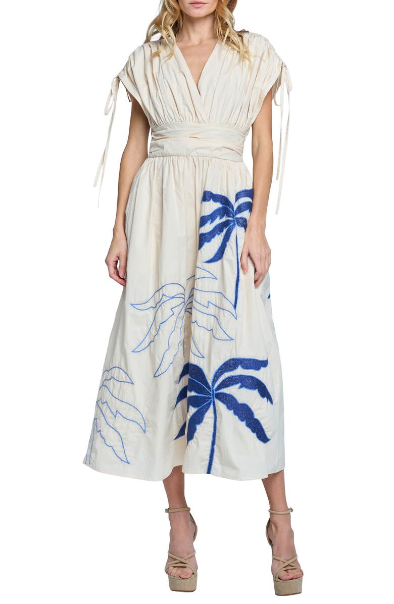 CIEBON Gale Embroidered A-Line Dress, Main, color, 