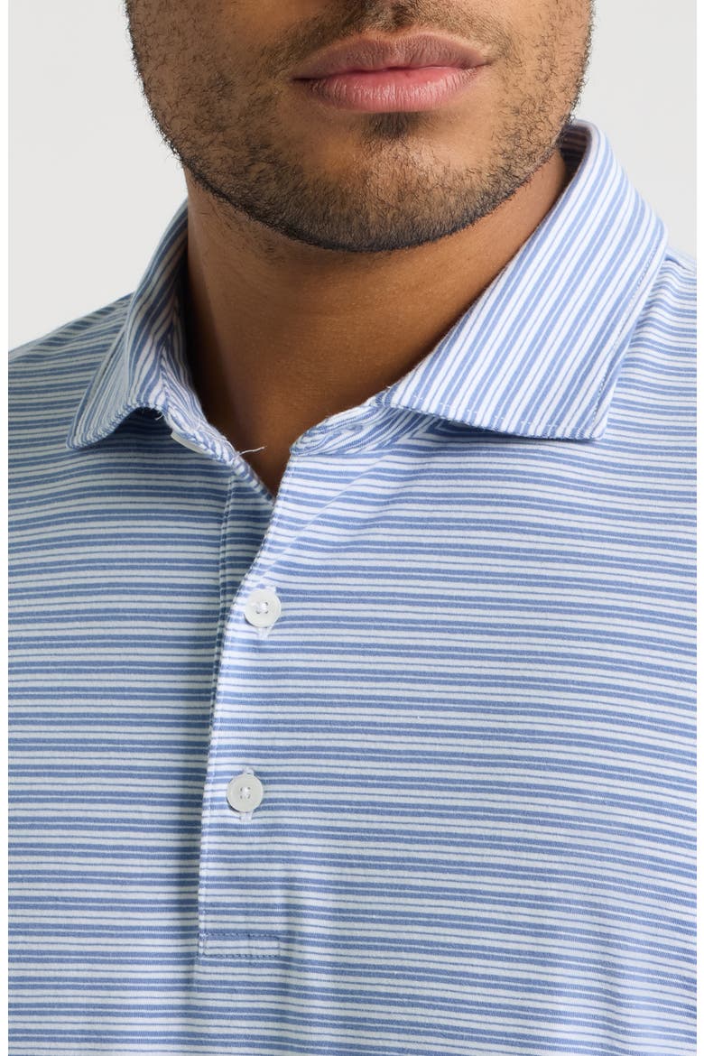 Turner Crown Flex Pima Cotton Blend Polo, Alternate, color, BLUE FREESIA