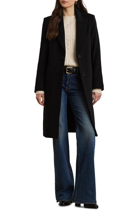 Nordstrom wool blouson jacket BLK S