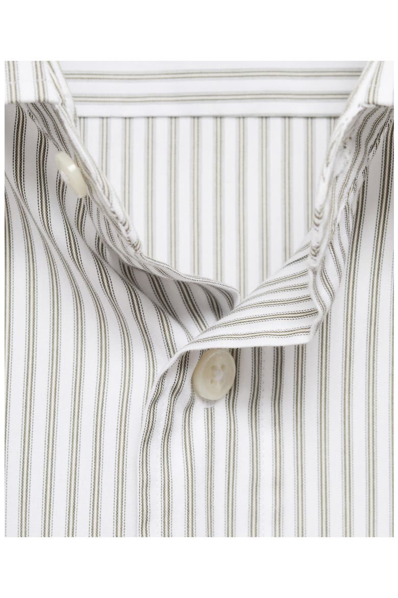 Regular Fit Stripe Cotton Button-Up Shirt, Alternate, color, KHAKI