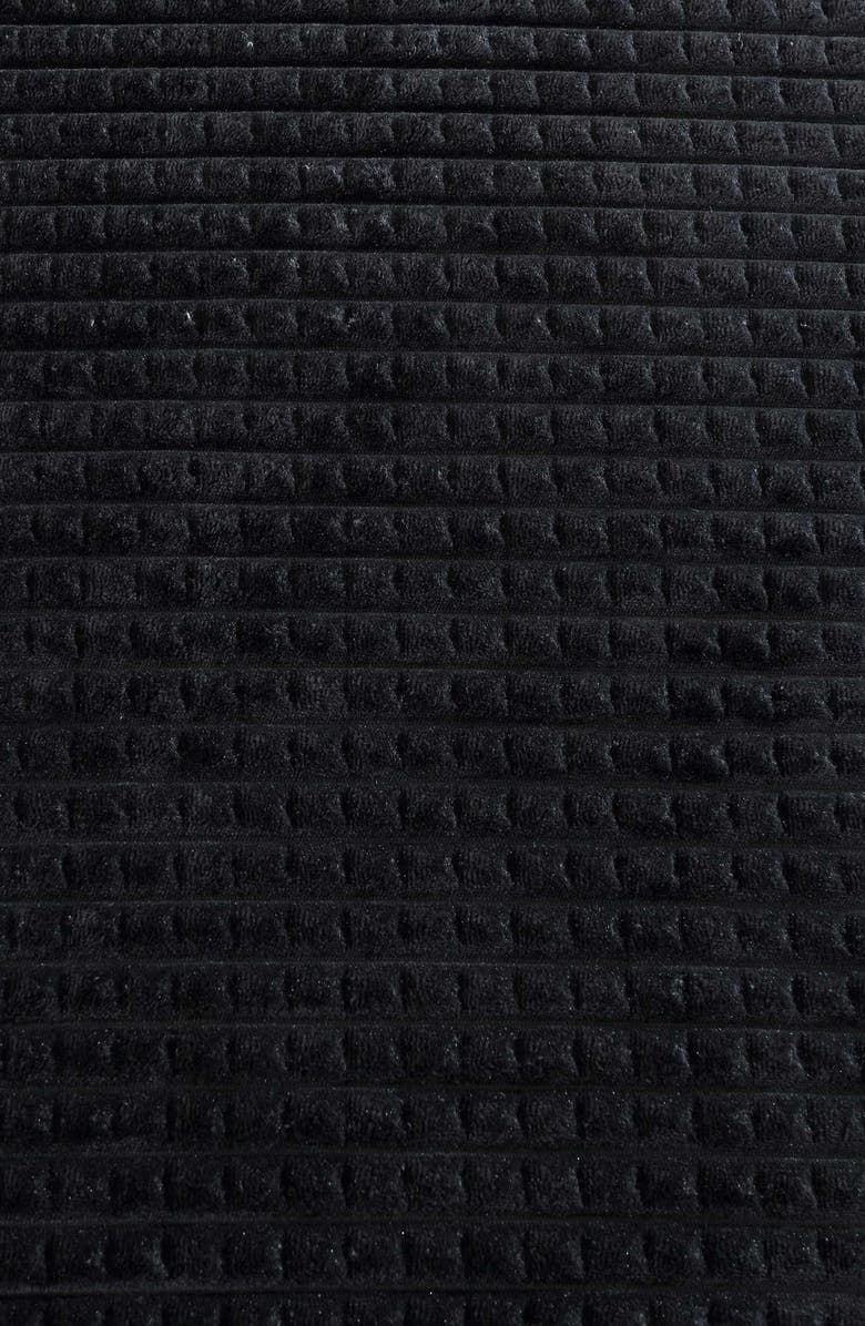 Kenneth Cole New York Solid Textured Plush Throw, Alternate, color, Black