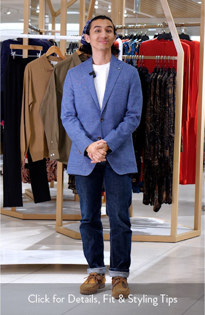 Hampton Textured Cotton & Linen Blend Sport Coat, sales video thumbnail