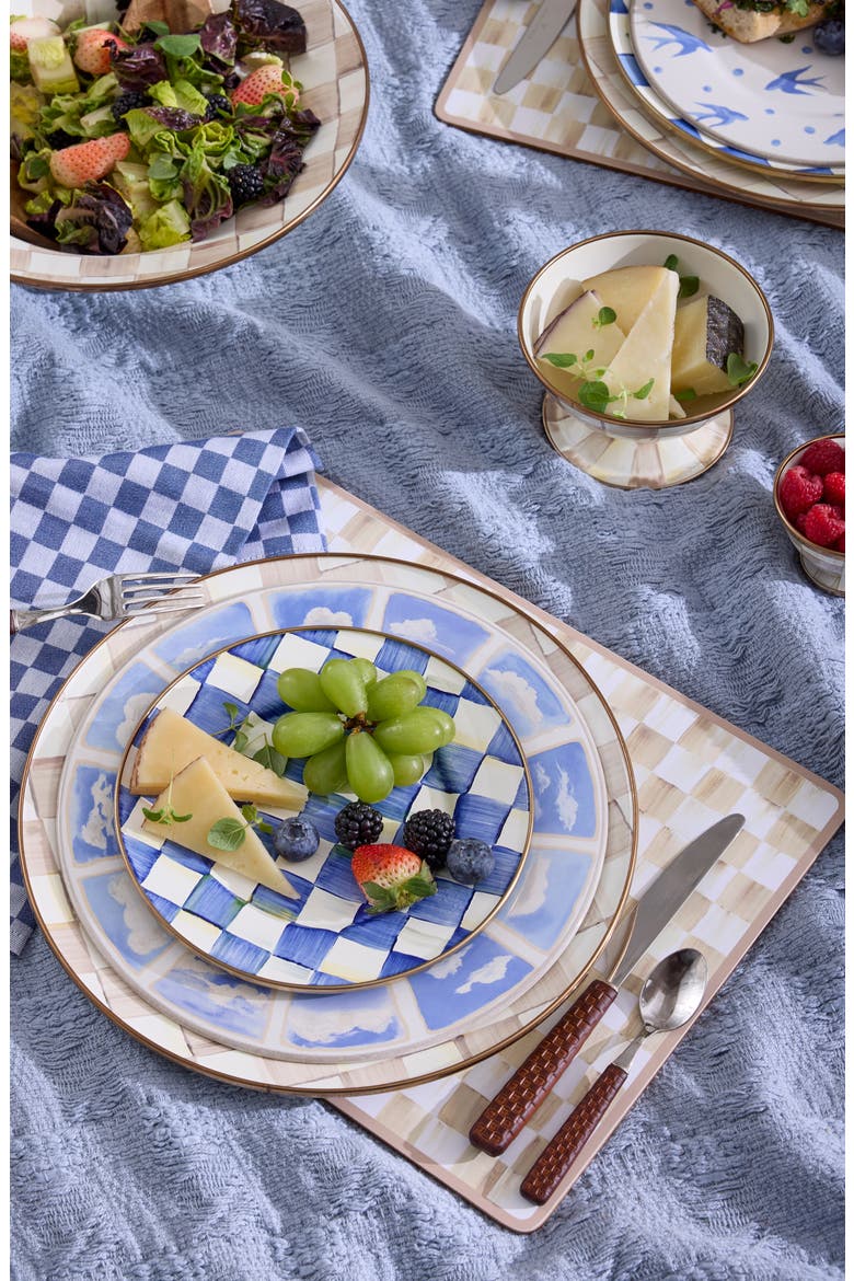 Mocha Check Set of 4 Placemats, Alternate, color, MOCHA