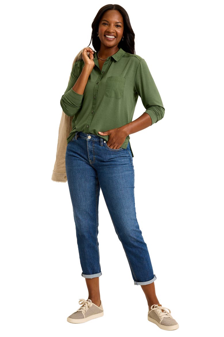 Button-Up Shirt, Alternate, color, PALM MOSS