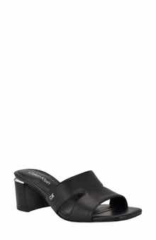 Calvin Klein Valery Block Heel Slide Sandal
