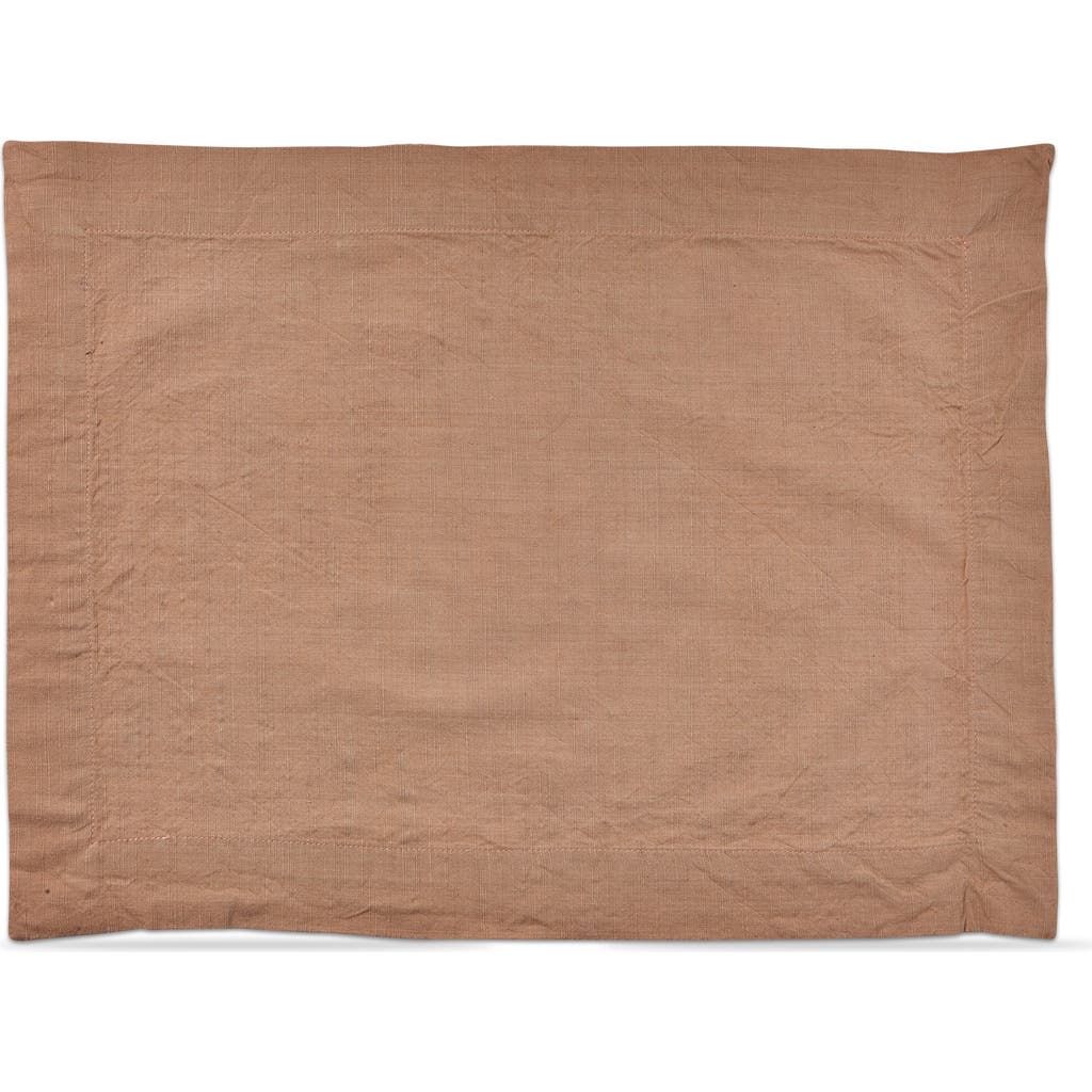 Tag Threads Slub Blush Cotton Placemat In Brown