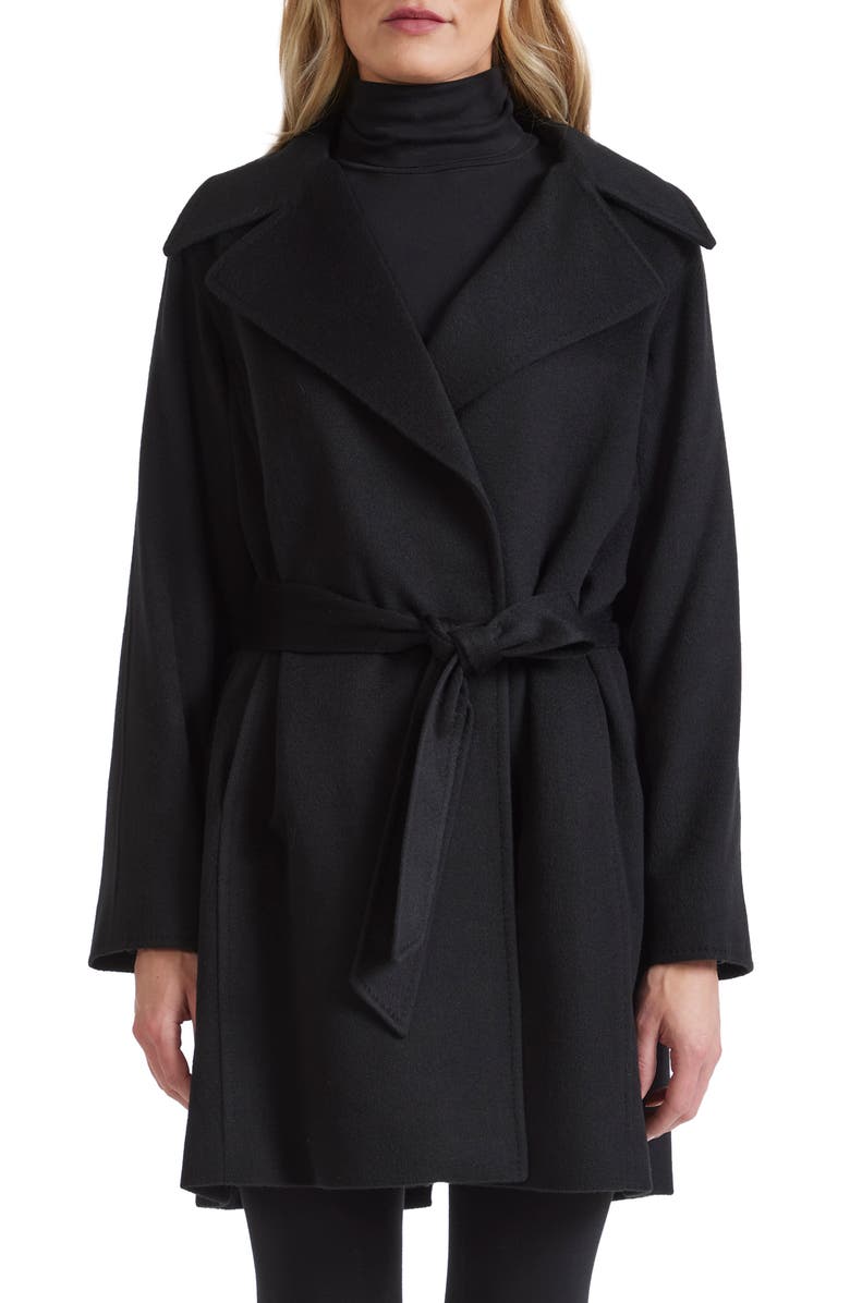 Sofia Cashmere Belted Cashmere Wrap Coat, Main, color,