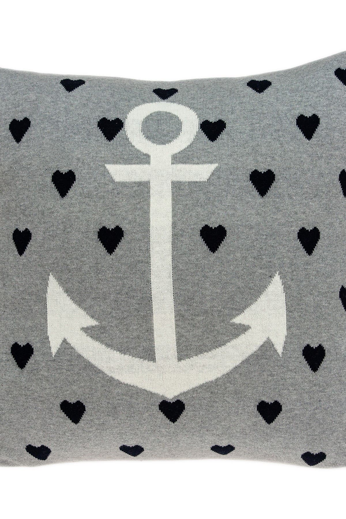 PARKLAND COLLECTION Gail Nautical Pillow - 18" x 18" - Blue