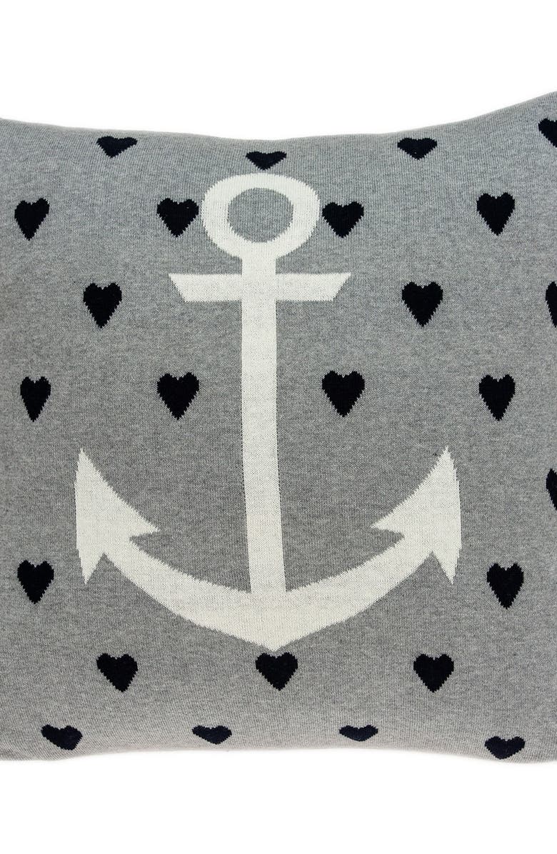 PARKLAND COLLECTION Gail Nautical Pillow - 18" x 18" - Blue, Main, color, Blue