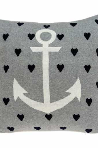 Gail Nautical Pillow - 18" x 18" - Blue