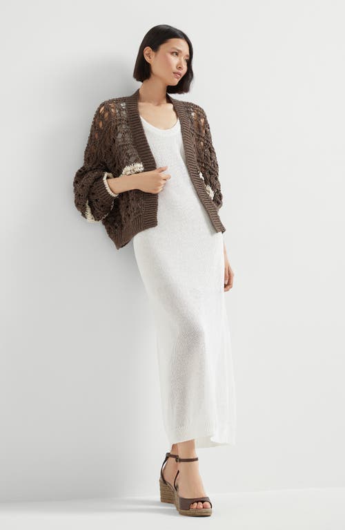 Brunello Cucinelli Linen And Silk Diamond Yarn Dress