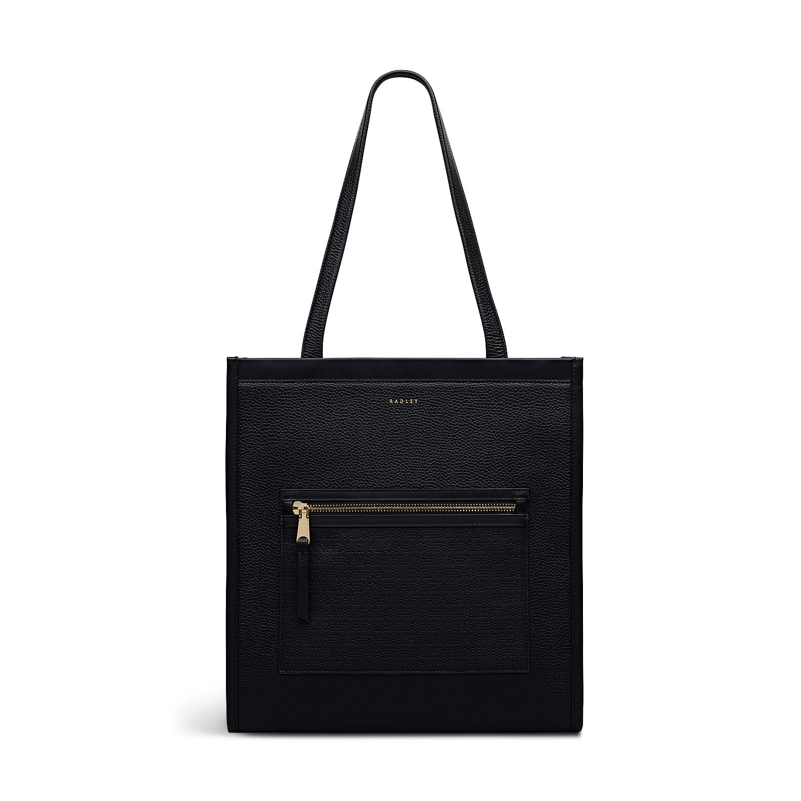 Radley Alba Place - Logo Medium Ziptop Tote Bag, Main, color, Black