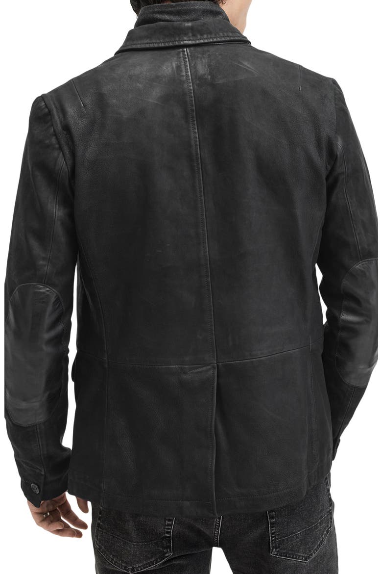 Survey Layered Leather Jacket, Alternate, color, BLACK