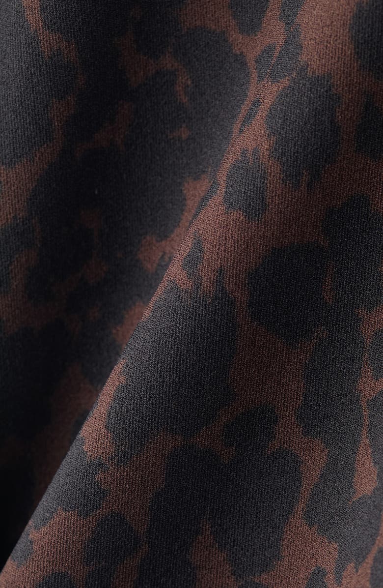 Rhone Revive Leopard Quarter Zip Top, Alternate, color, Java Leopard