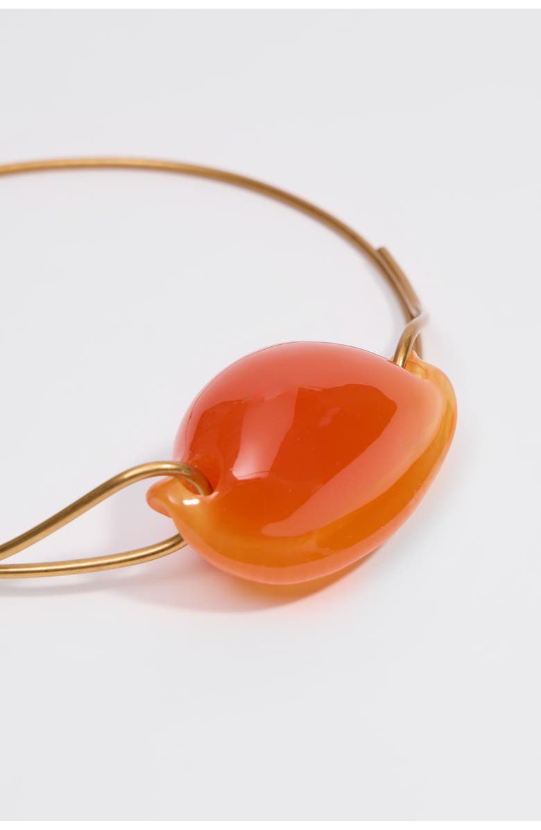 Bimba y Lola Resin Seashell Choker Necklace, Alternate, color, Orange