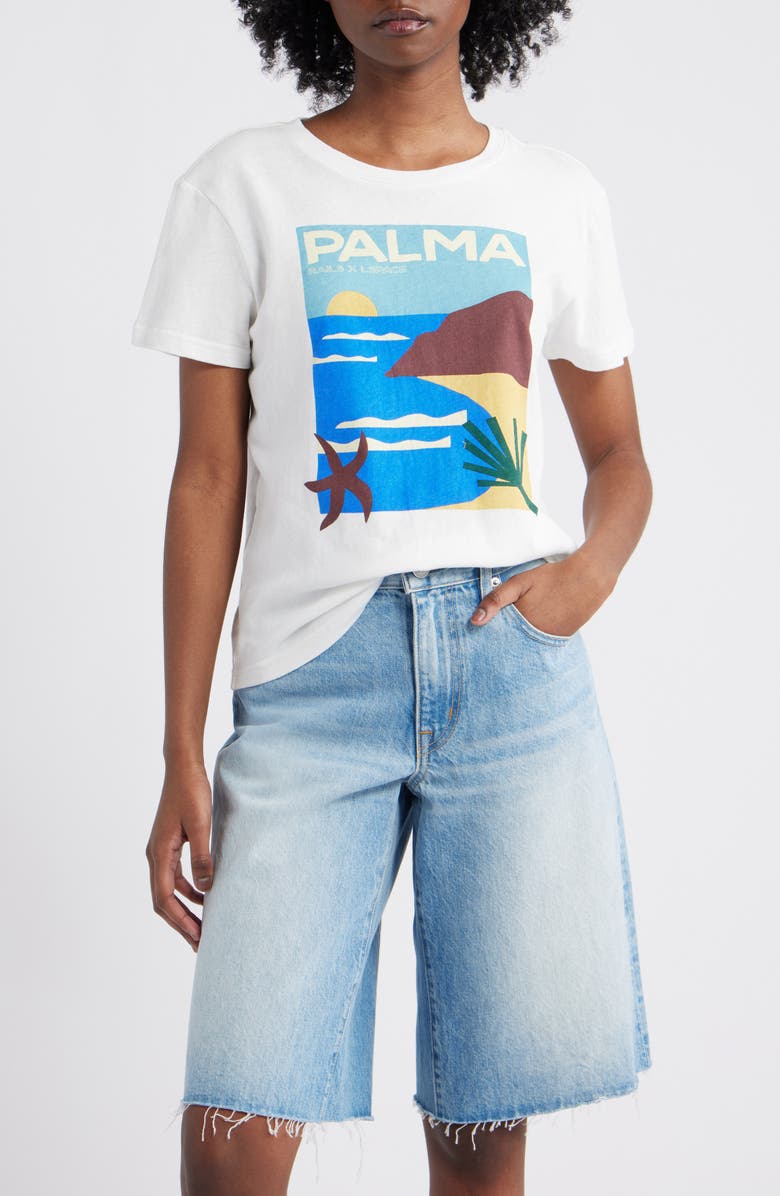 Rails x LSPACE The Classic Crew Cotton Graphic T-Shirt, Main, color, Palma