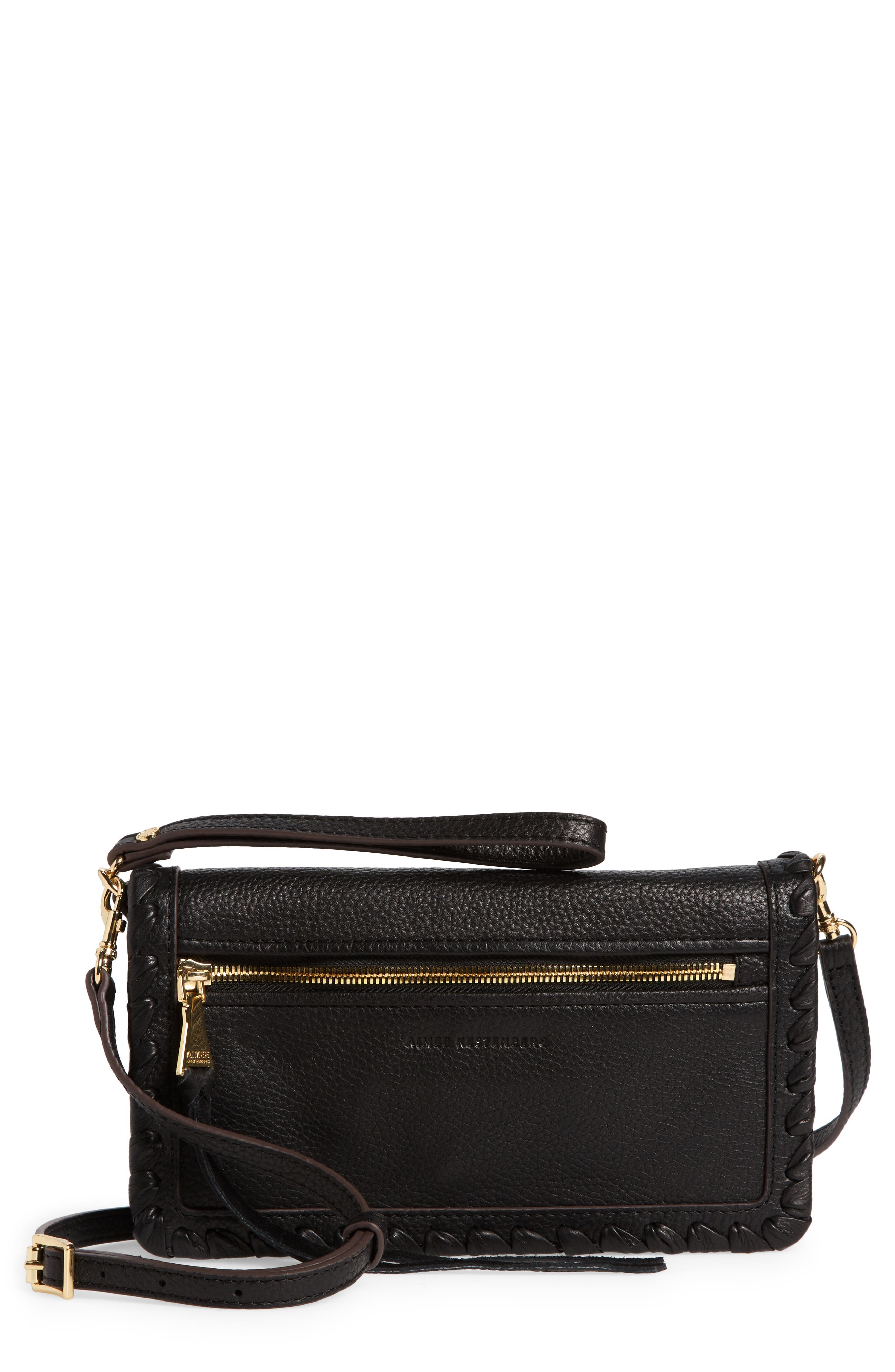 Aimee Kestenberg Glee Leather Crossbody Clutch, Main, color, 