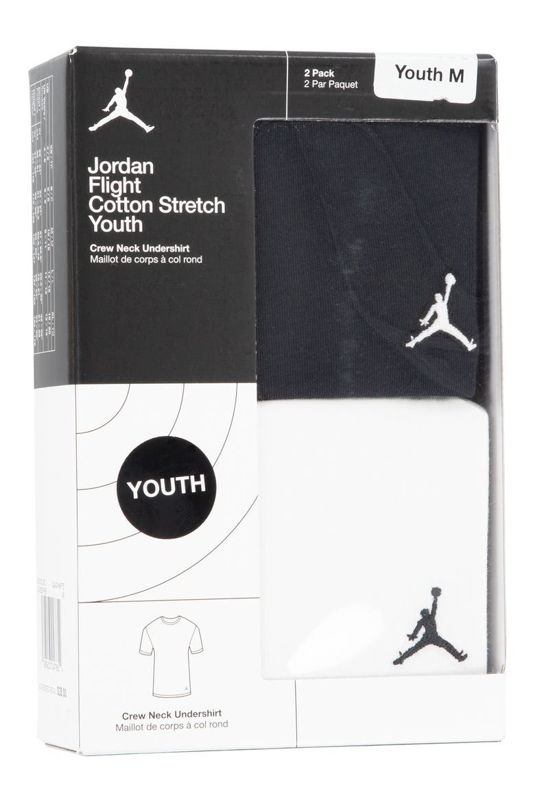 Kids' 2-Pack Short Sleeve T-Shirt, Alternate, color, BLACK/ WHITE