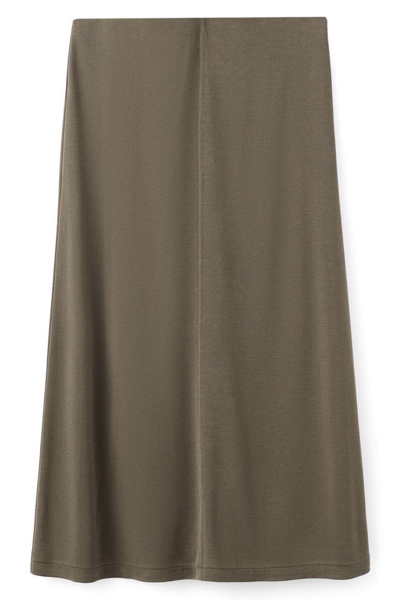 Modal Blend Midi Skirt, Main, color, KHAKI GREEN