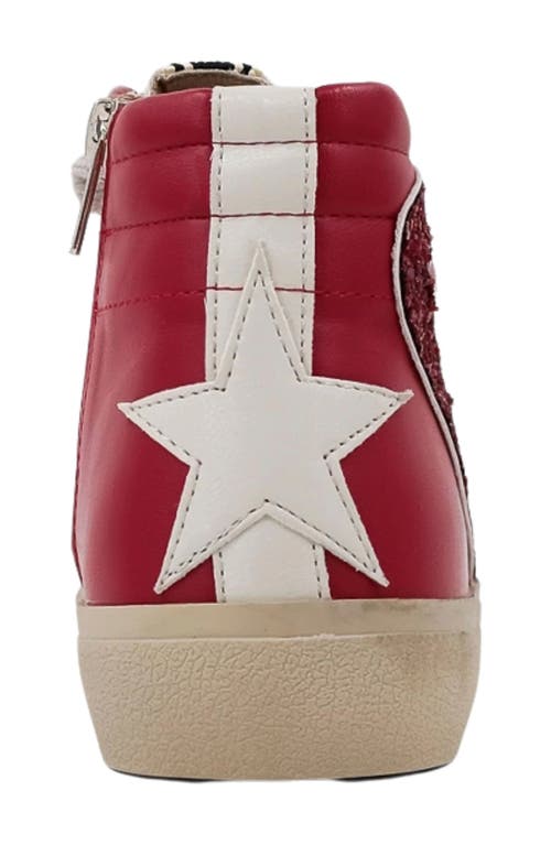 Shushop Rooney High-top Sneaker In Red