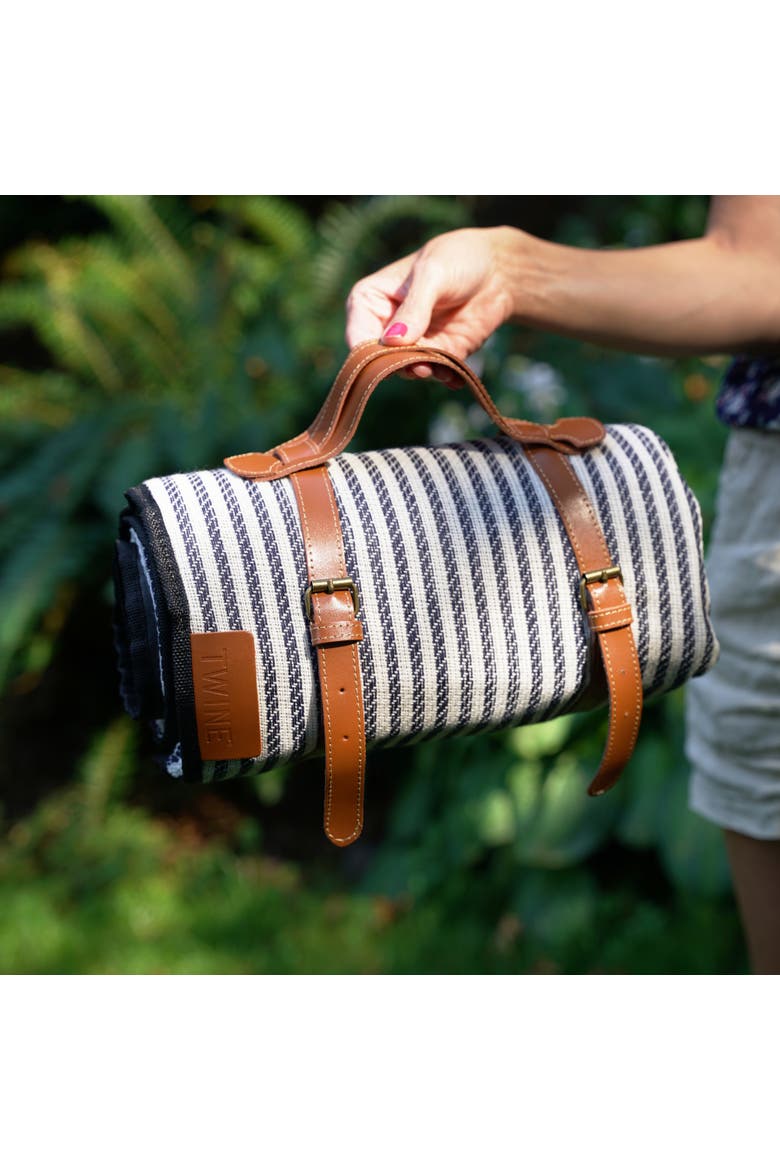 Picnic Blanket with Waterproof Lining, Alternate, color, Blue