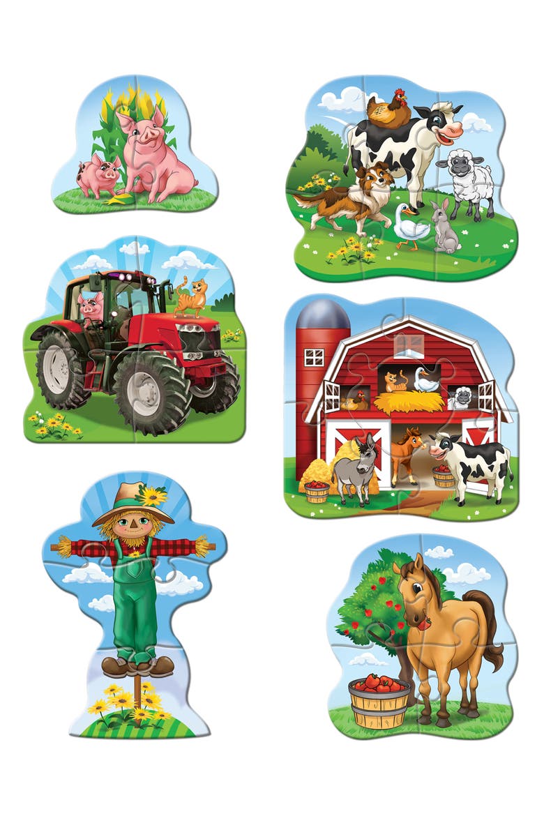 Old MacDonald 6-Pack Mini Puzzles, Alternate, color, Multicolor