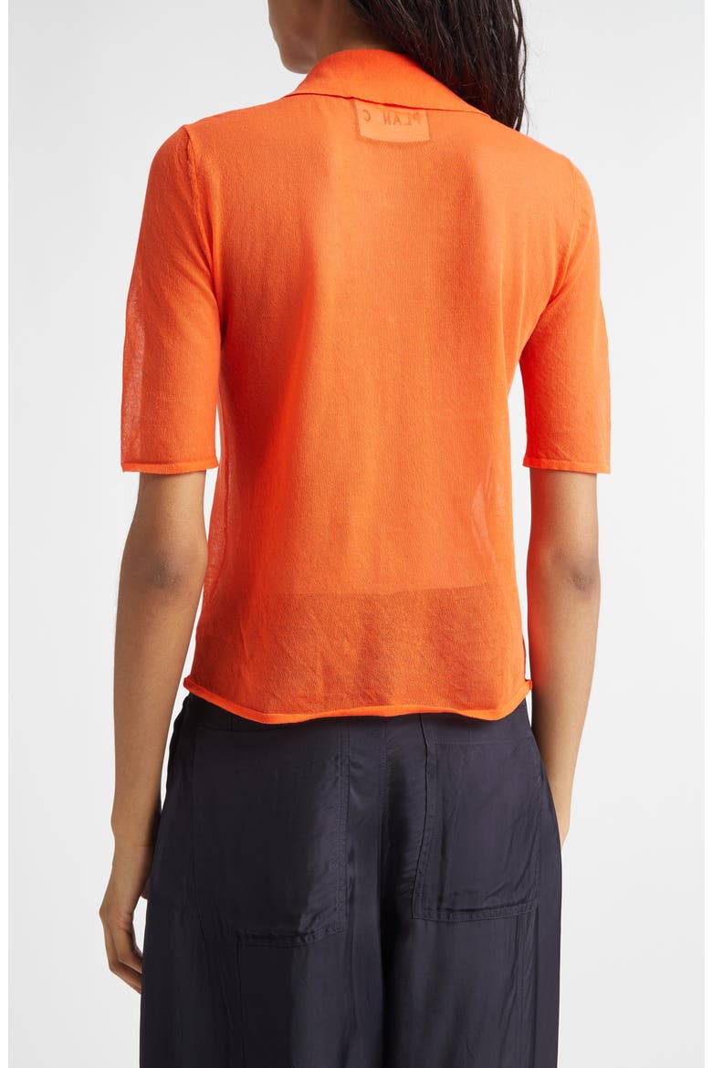 Cotton Blend Polo Sweater, Alternate, color, POPPY