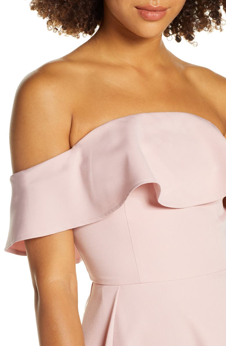 Chi Chi London Wanda Off the Shoulder Party Dress, Alternate, color,