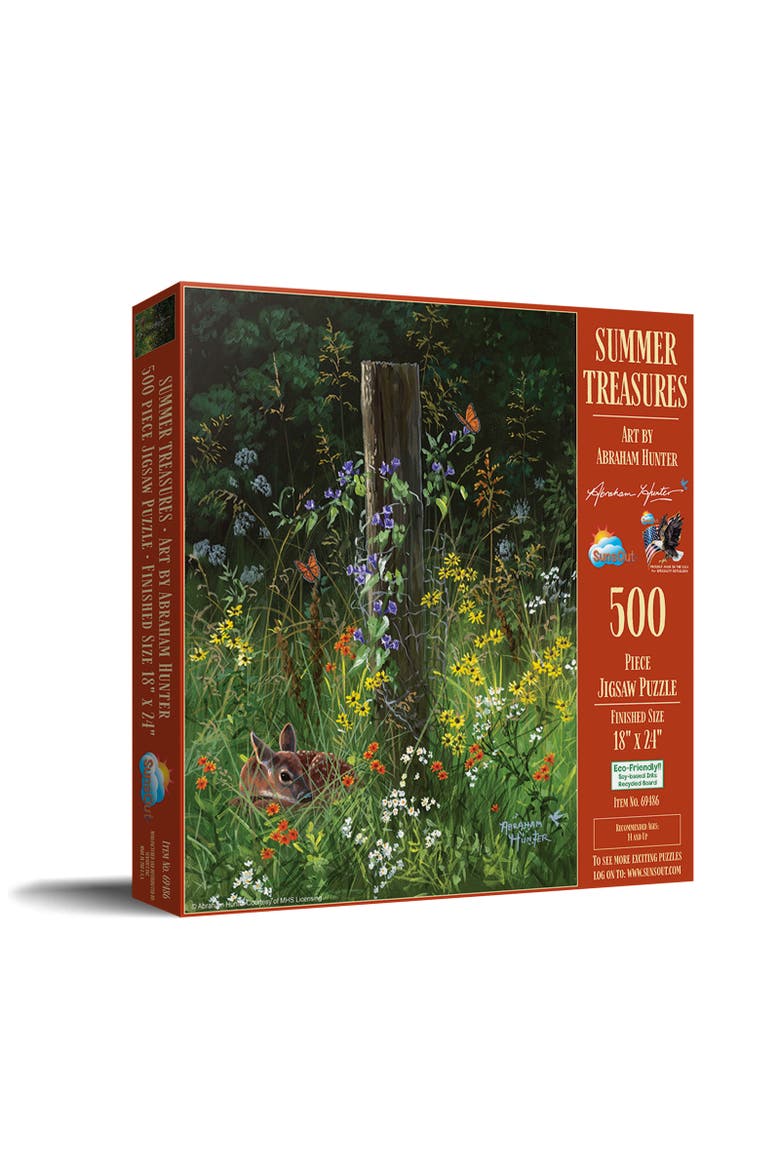 Summer Treasures 500 piece Jigsaw Puzzle for Adults, Main, color, Multicolor