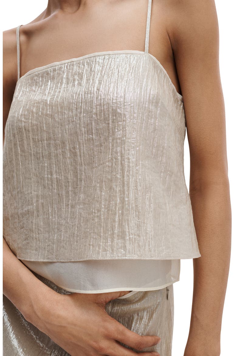 Suki Metallic Camisole, Alternate, color, BEIGE