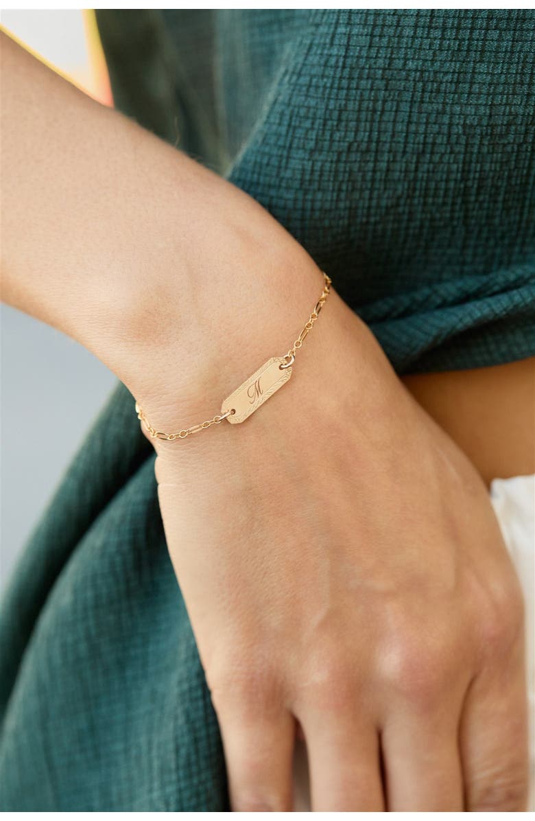 Set & Stones Cora Initial Bracelet, Alternate, color, Gold / F