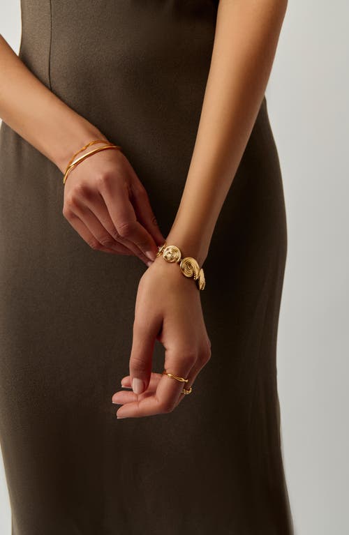 Missoma Womens Spiral Statement 18ct Yellow Gold-plated Bracelet In Gold