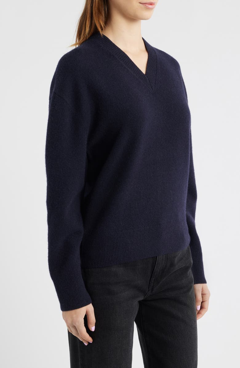 COS V-Neck Sweater, Alternate, color, Blue Dark