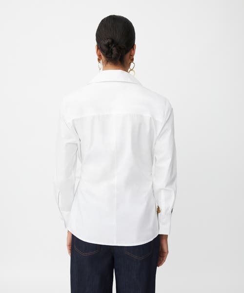 Masai Copenhagen Maizabele Long Sleeve Side Tie Shirt In White