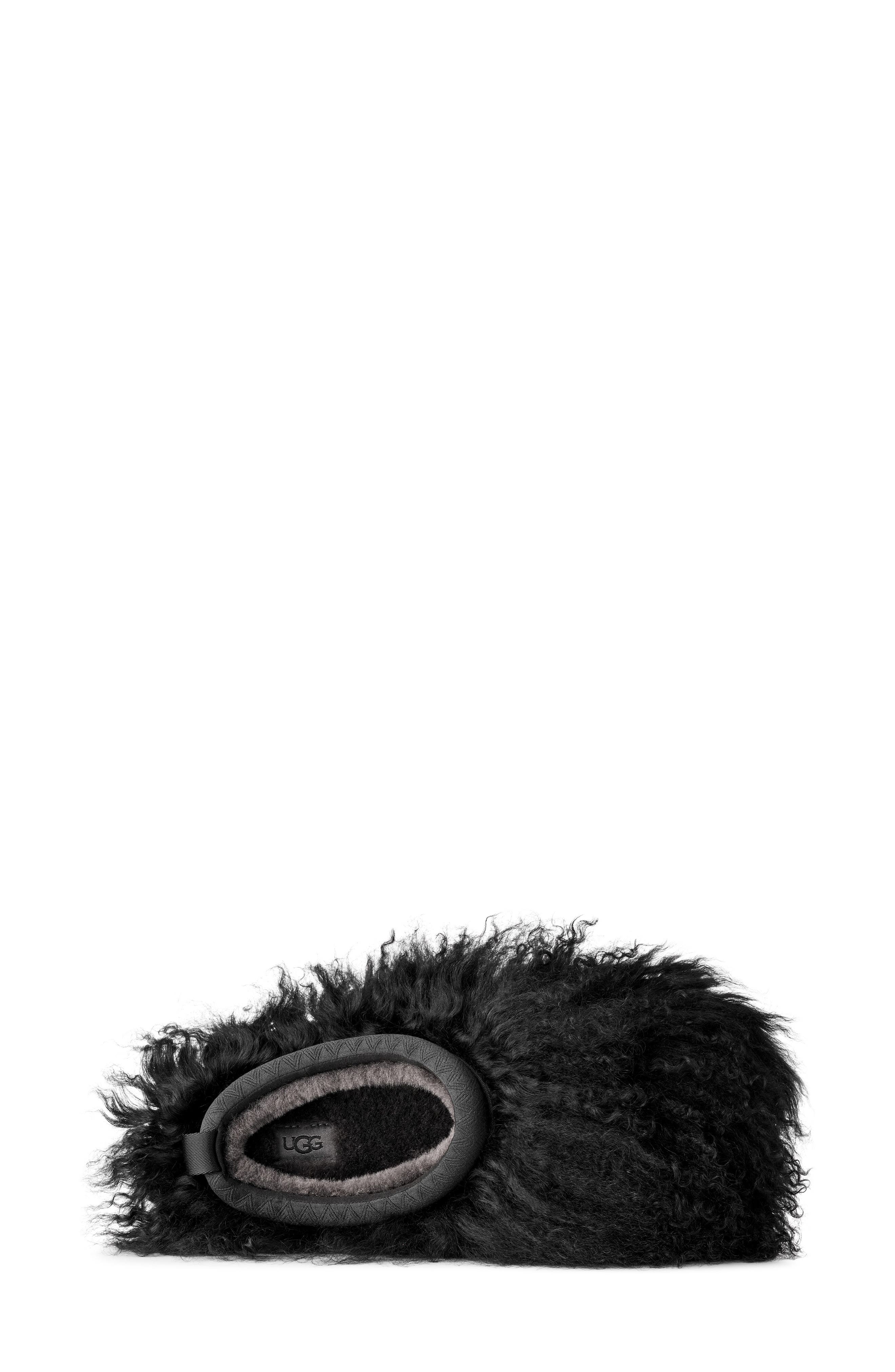 UGG<sup
®</sup
 Tazz Fluff Momma Genuine Shearling Slipper, Alternate, color, Black