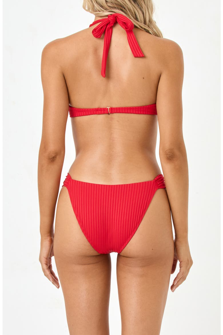 Isa Underwire Rib Bikini Top, Alternate, color, FLAME