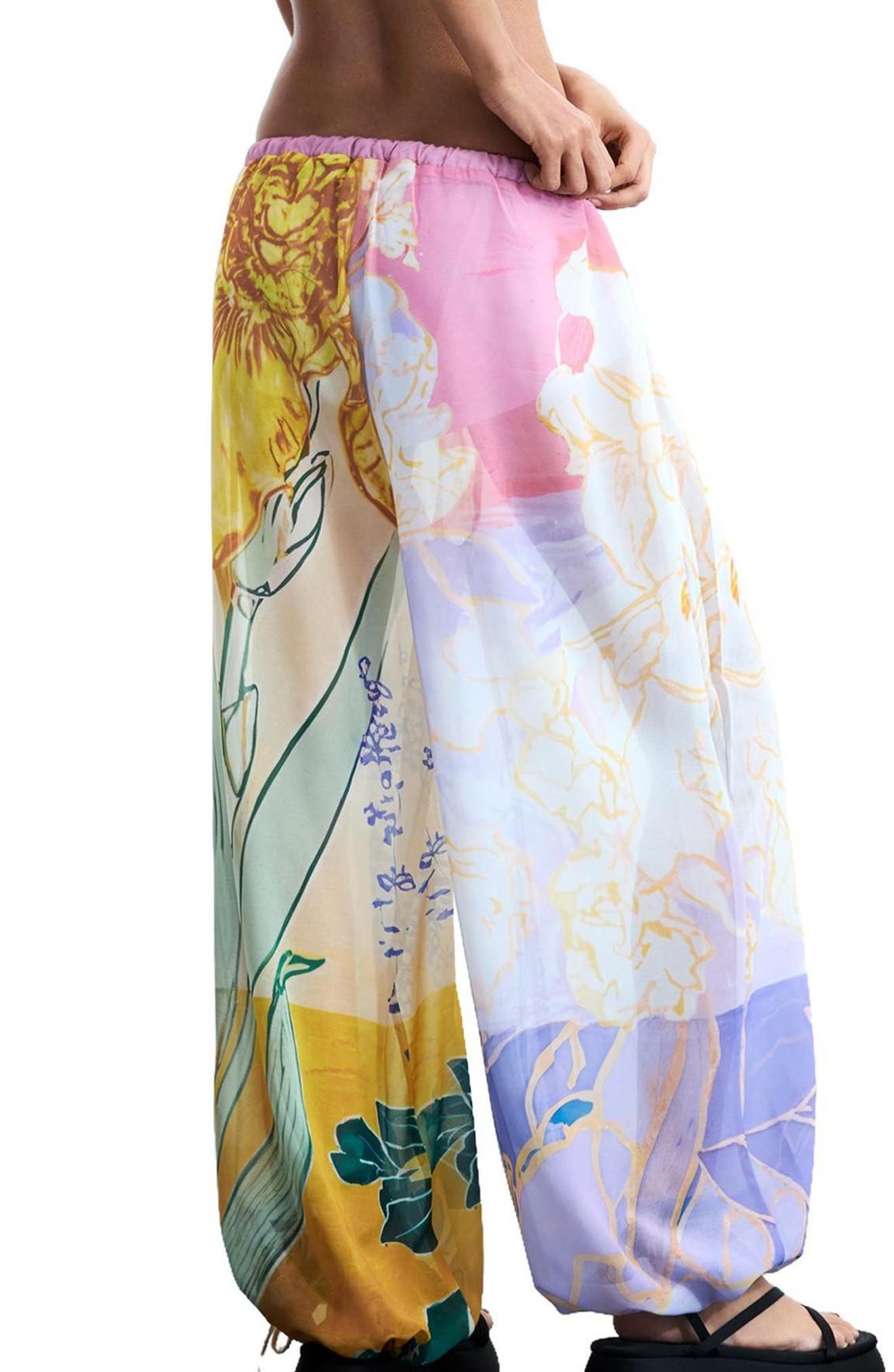 Floral Print Balloon Pants - image 2