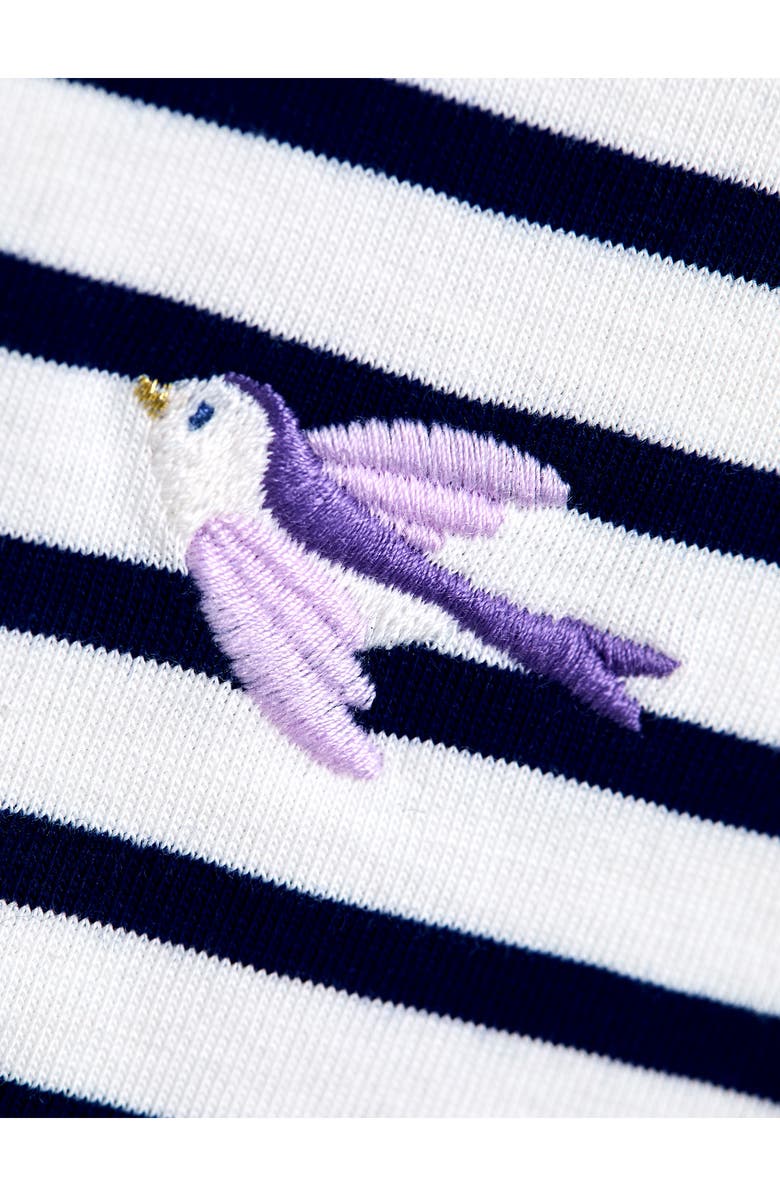 JOJO MAMAN BEBE Embroidered Long Sleeve Cotton Top, Alternate, color, Navy