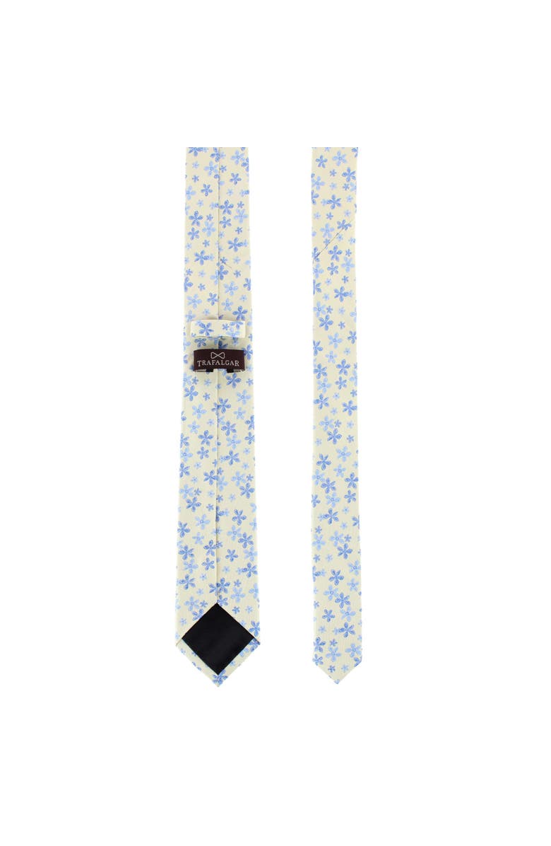 Trafalgar Boy's Weldon Floral Silk Novelty Necktie, Alternate, color, Yellow
