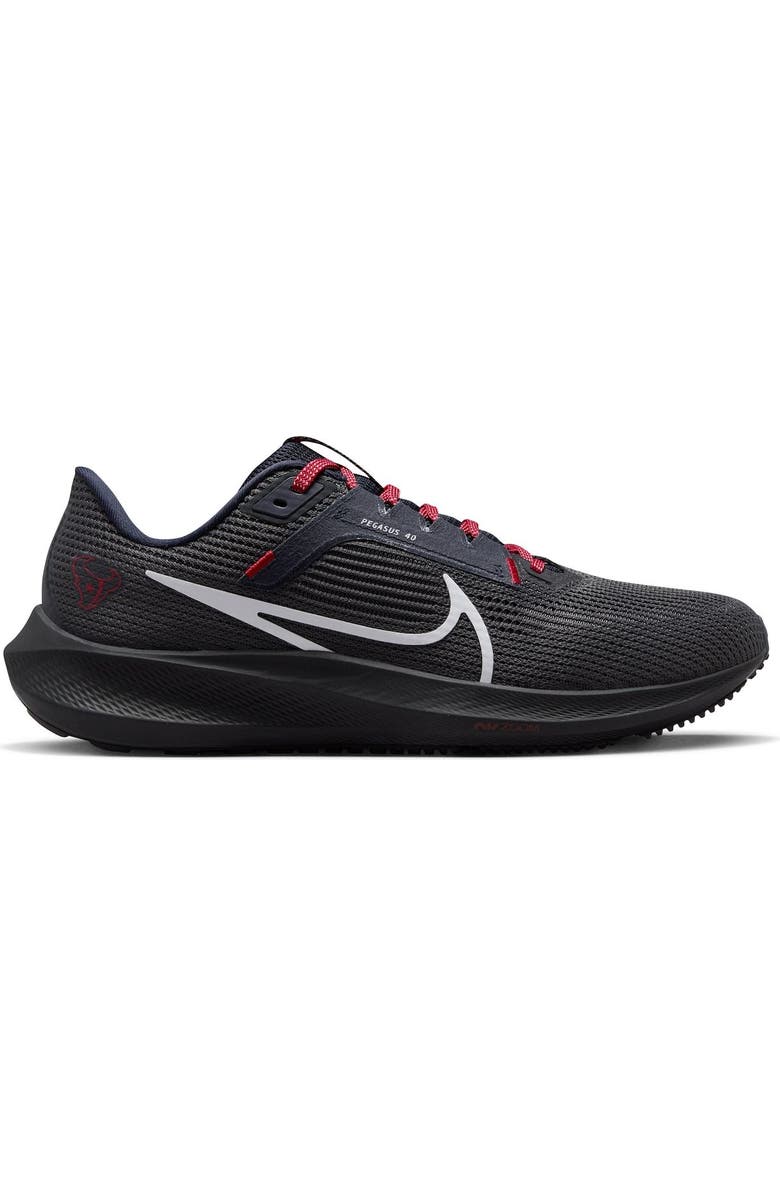 Nike Unisex Nike Anthracite Houston Texans Zoom Pegasus 40 Running Shoe, Main, color,