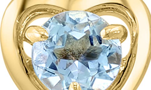 Effy Blue Topaz Heart Stud Earrings In Gold