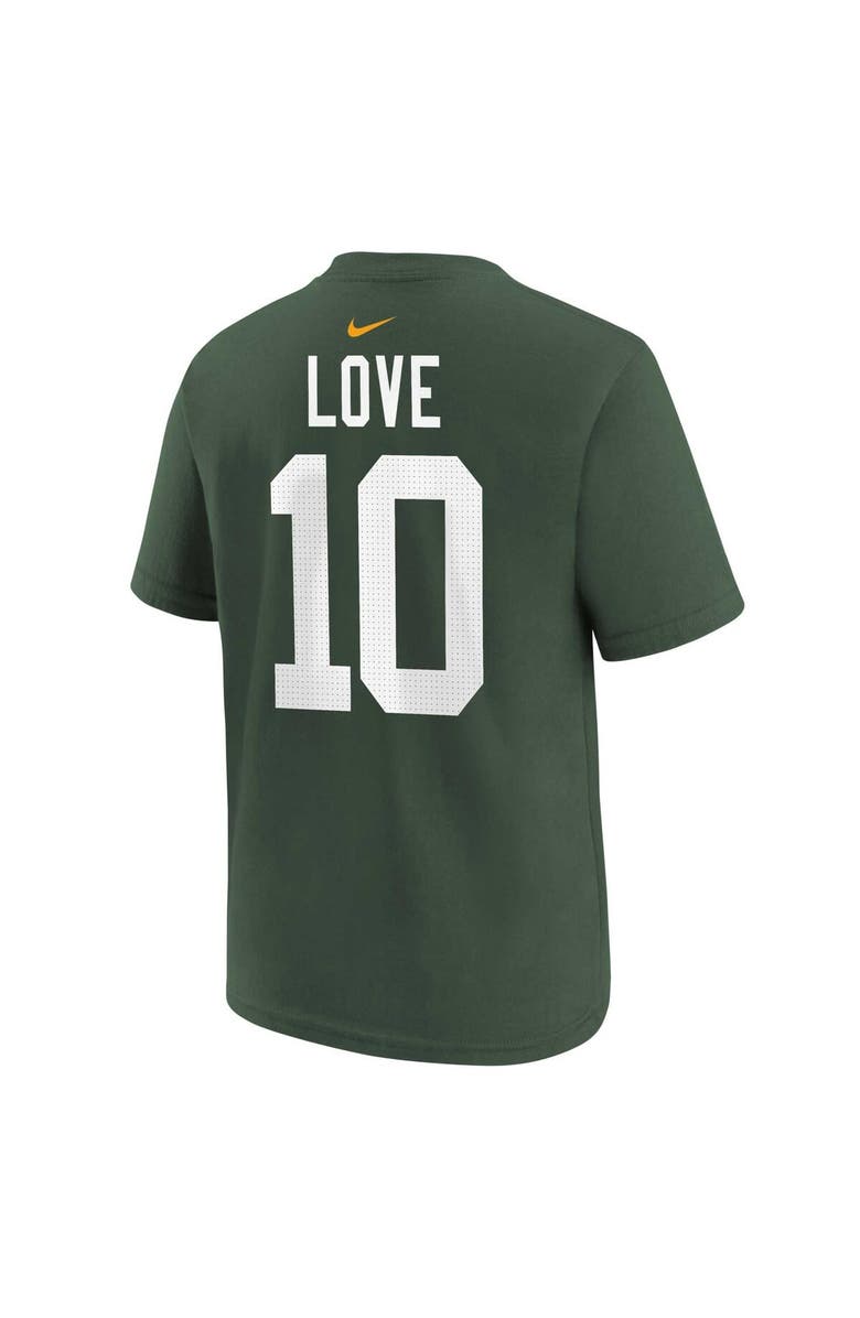 Nike Preschool Nike Jordan Love Green Green Bay Packers Player Name & Number T-Shirt, Alternate, color, Green