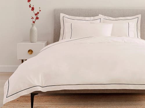 Ela Lane Usa Classic Percale Embroidered Duvet Cover