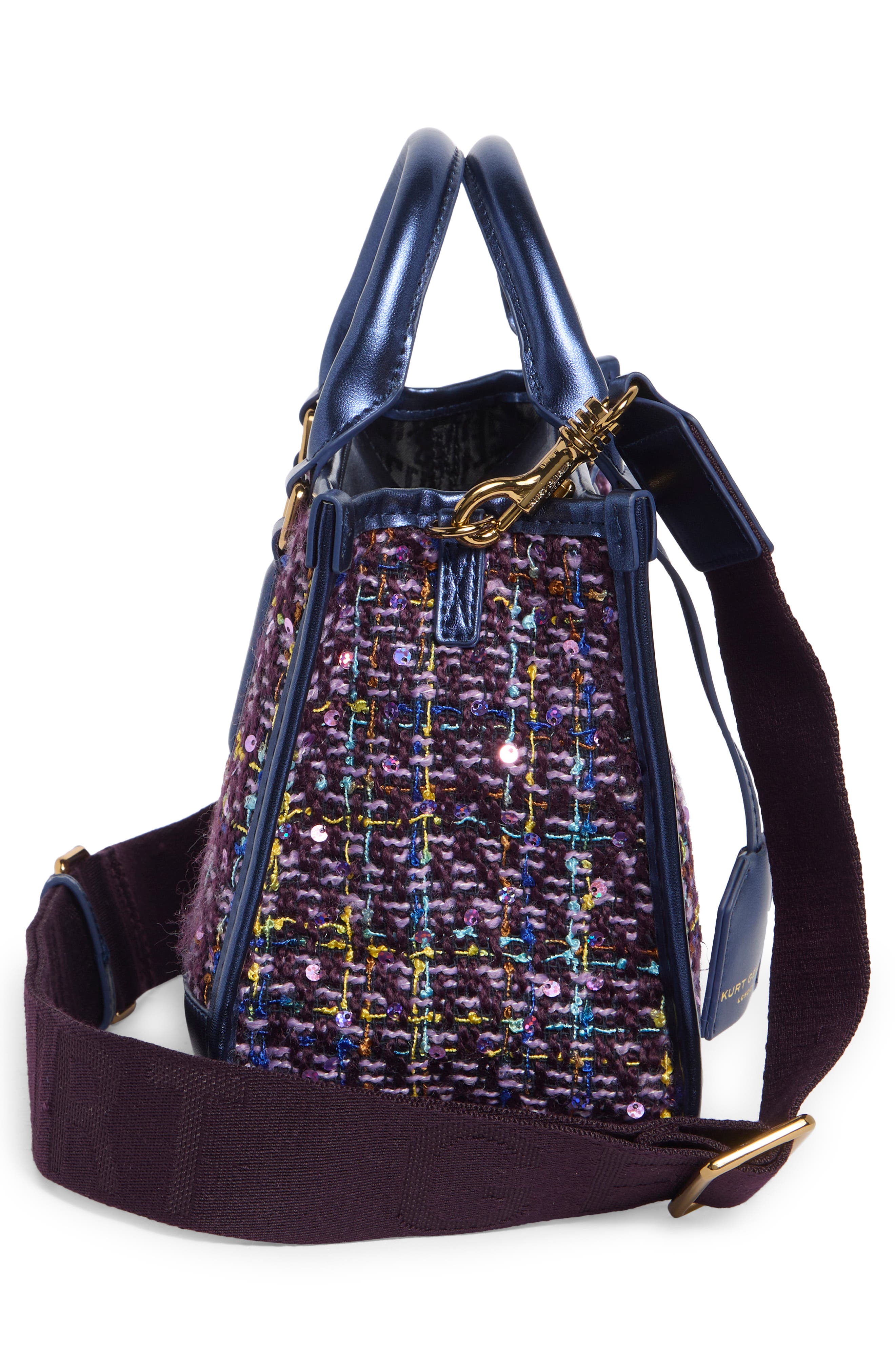 Small Chiswick Tweed Tote, Alternate, color, PURPLE