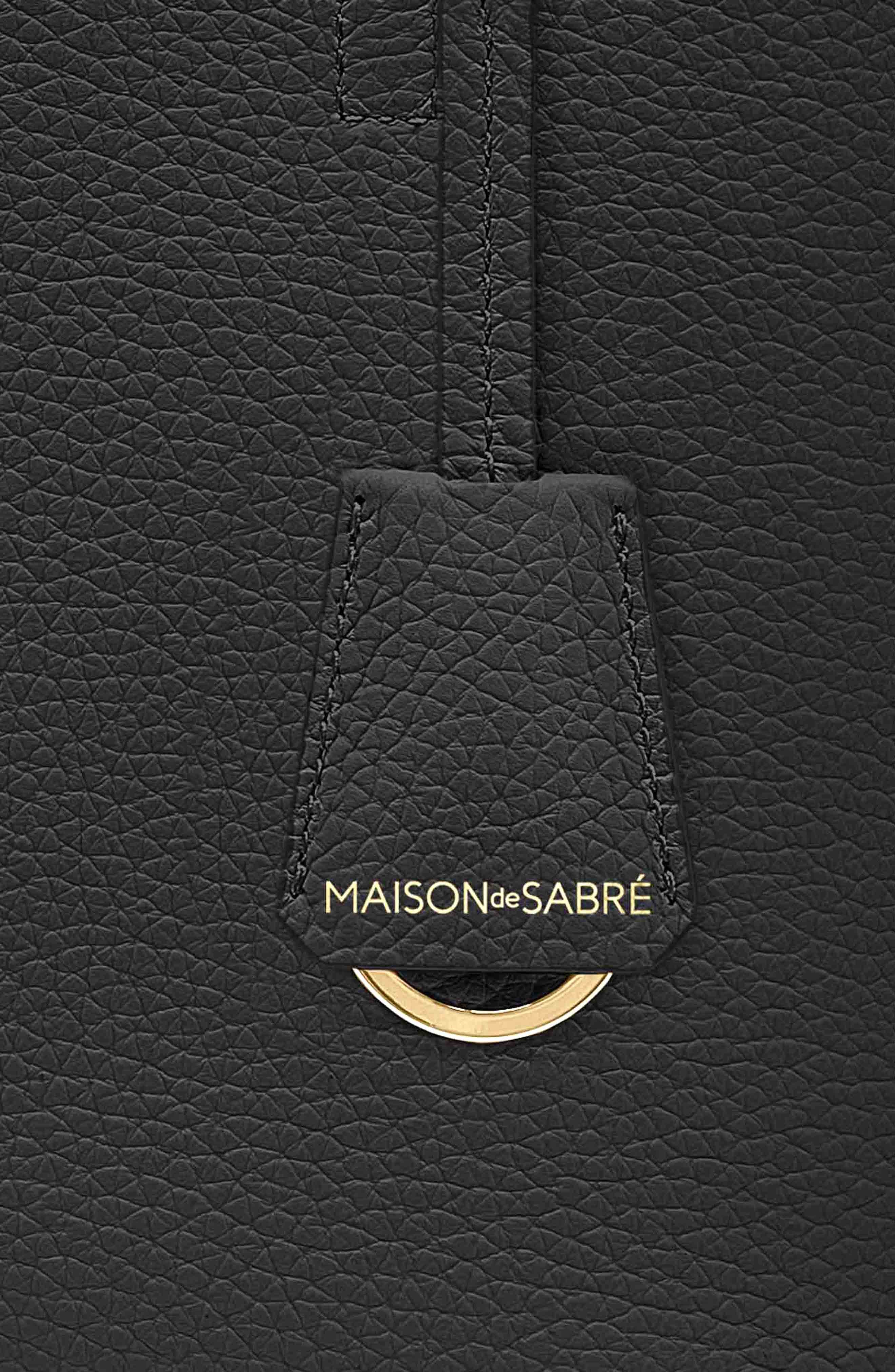 MAISON de SABRÉ Small Leather Soft Tote, Alternate, color, Rouge Noir