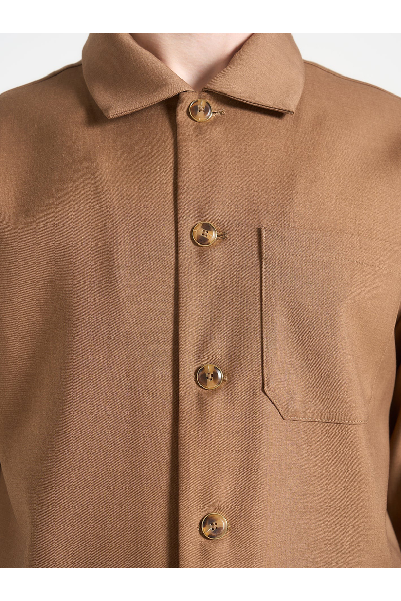 Valentin Relaxed Fit Overshirt, Alternate, color, Fawn