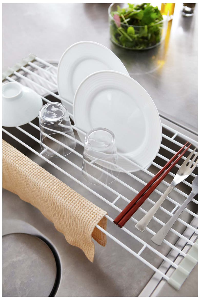 Over the Sink Dish Drainer, Alternate, color, WHITE