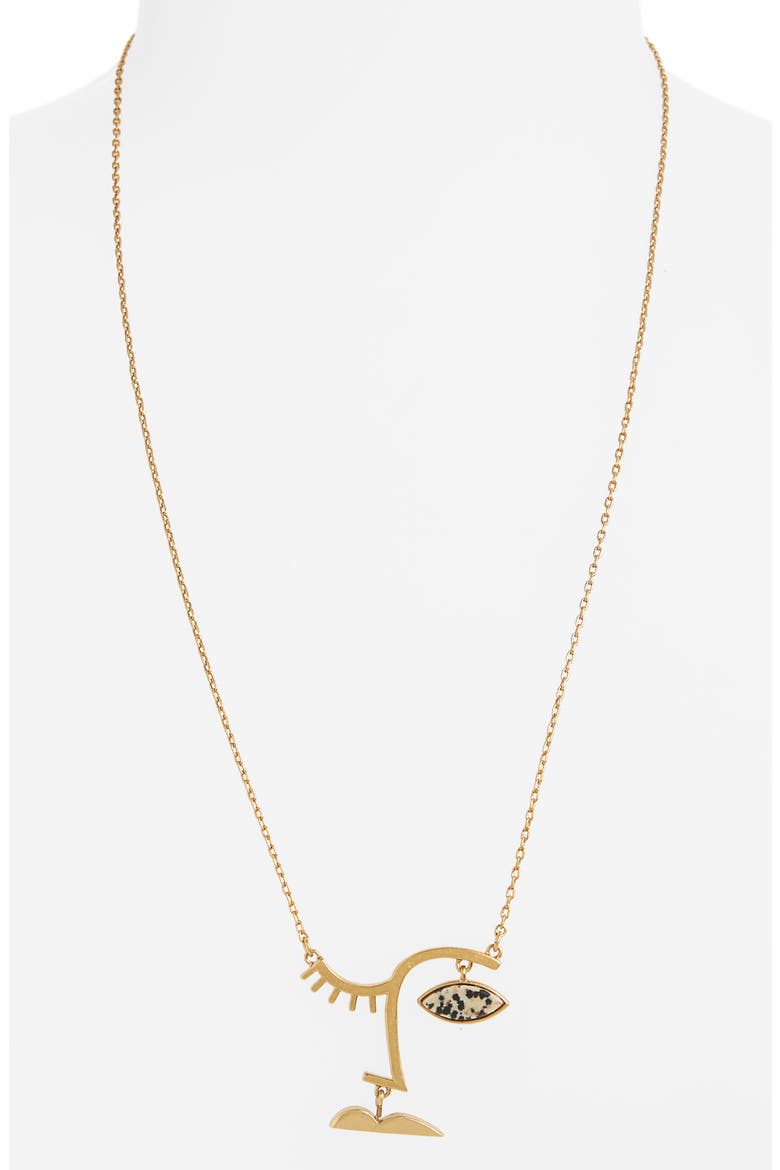 Face Value Pendant Necklace, Alternate, color, GOLD OX