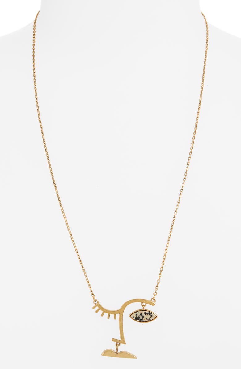Madewell Face Value Pendant Necklace, Alternate, color, 